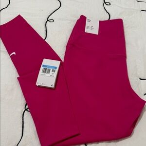 Nike Magenta High-Waist Leggings with Swoosh